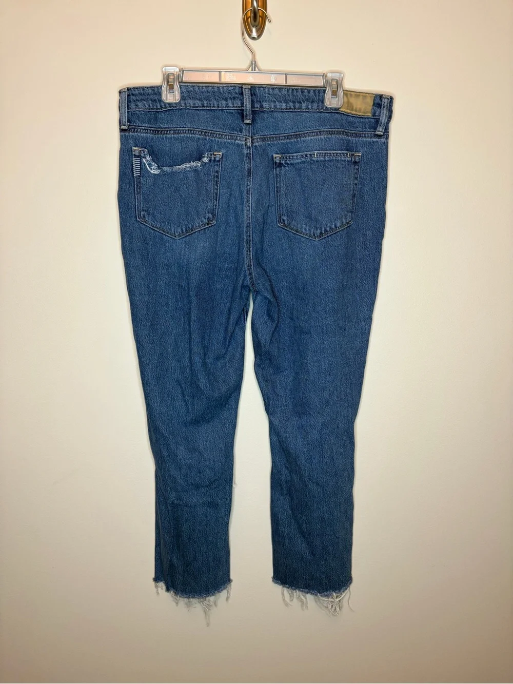 Paige Brand Noelle style sledge jeans denim destroyed/distressed style Size 32 - Picture 6 of 8